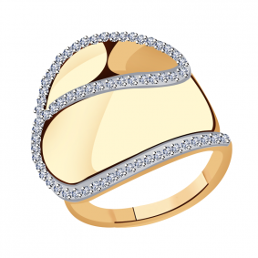 Золотое кольцо Александра кл3381ск с фианитом кл3381ск фото