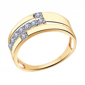 Золотое кольцо Александра кл3382ск с фианитом кл3382ск фото