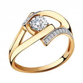 Золотое кольцо Александра кл3387-62ск с Swarovski кл3387-62ск фото