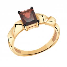 Золотое кольцо Александра кл3411-2ск с гранатом кл3411-2ск фото