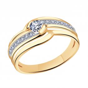 Золотое кольцо Александра кл3423-62ск с Swarovski кл3423-62ск фото