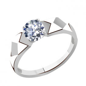 Кольцо из белого золота Александра кл3424-62сб с Swarovski кл3424-62сб фото