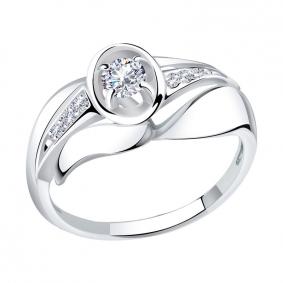 Кольцо из белого золота Александра кл3475-62сб с Swarovski кл3475-62сб фото