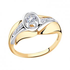 Золотое кольцо Александра кл3475-62сбк с Swarovski кл3475-62сбк фото