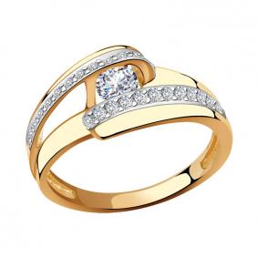Золотое кольцо Александра кл3480-62ск с Swarovski кл3480-62ск фото