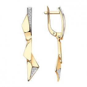 Золотые серьги Александра кл3510асбк с фианитом кл3510асбк фото