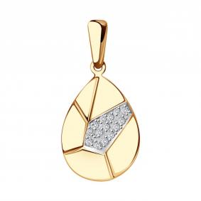 Золотая подвеска Александра кл3536бсбк с фианитом кл3536бсбк фото