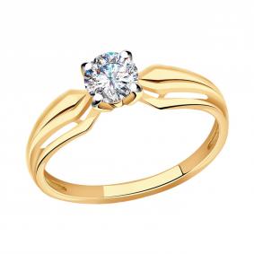 Золотое кольцо Александра кл3554-62ск с Swarovski кл3554-62ск фото