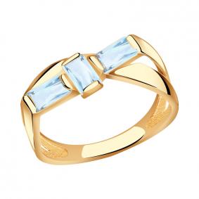 Золотое кольцо Александра кл3555-1ск с топазом кл3555-1ск фото