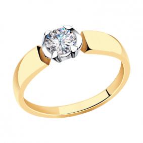 Золотое кольцо Александра кл3562-62сбк с Swarovski кл3562-62сбк фото