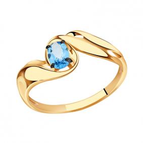 Золотое кольцо Александра кл3573-78ск с топазом кл3573-78ск фото