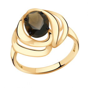 Золотое кольцо Александра кл3577-4ск с раухтопазом кл3577-4ск фото