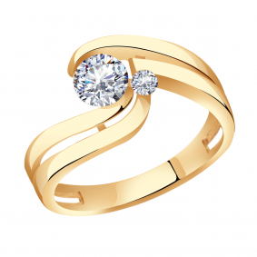 Золотое кольцо Александра кл3591-62ск с Swarovski кл3591-62ск фото