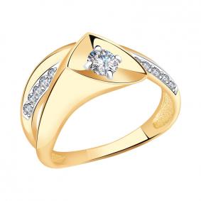 Золотое кольцо Александра кл3599-62ск с Swarovski кл3599-62ск фото