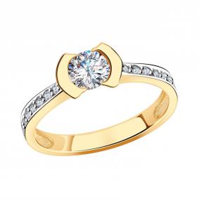 Золотое кольцо Александра кл3613-62ск с Swarovski кл3613-62ск фото