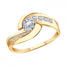 Золотое кольцо Александра кл3649-62ск с Swarovski кл3649-62ск фото