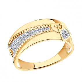 Золотое кольцо Молния Александра с фианитом кл3669ск кл3669ск фото