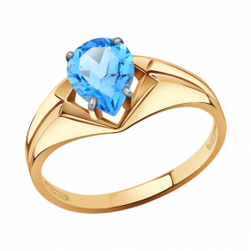 Золотое кольцо Александра кл3680-78ск с топазом кл3680-78ск фото