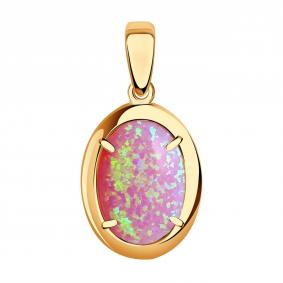 Золотая подвеска Александра кл3759б-15ск-1 с опалом кл3759б-15ск-1 фото