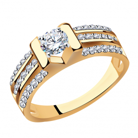 Золотое кольцо Александра кл3776-62ск с Swarovski кл3776-62ск фото