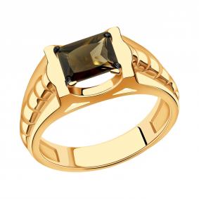 Золотое кольцо Александра кл3793-4ск с раухтопазом кл3793-4ск фото