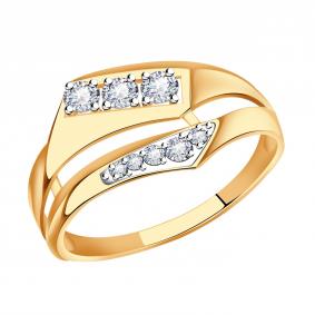 Золотое кольцо Александра кл3795ск с фианитом кл3795ск фото