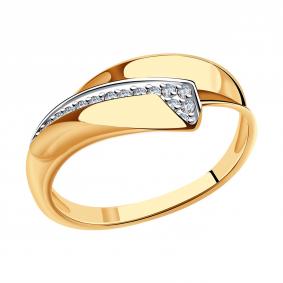 Золотое кольцо Александра кл3796ск с фианитом кл3796ск фото