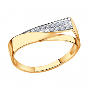 Золотое кольцо Александра кл3803ск с фианитом кл3803ск фото