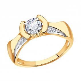 Золотое кольцо Александра кл3822-62ск с Swarovski кл3822-62ск фото