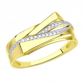 Кольцо из лимонного золота Александра кл3901сл с фианитом кл3901сл фото