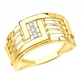 Кольцо из лимонного золота Александра кл4170сл с фианитом кл4170сл фото