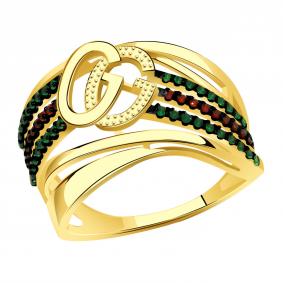 Кольцо из лимонного золота Александра кл4191-20сл-зк с фианитом кл4191-20сл-зк фото