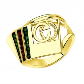 Кольцо из лимонного золота Александра кл4202-20сл-зк с фианитом кл4202-20сл-зк фото