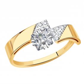 Золотое кольцо Александра кл4226ск с фианитом кл4226ск фото