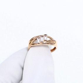 Золотое кольцо Александра кл4596ск с фианитом кл4596ск фото