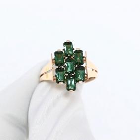 Золотое кольцо Александра кл4644-26ск с турмалином кл4644-26ск фото
