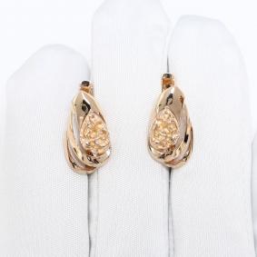 Золотые серьги Александра кл4674аск кл4674аск фото