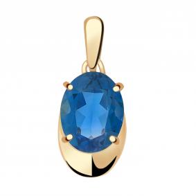 Золотая подвеска Александра п1013-28ск с Лондон топазом п1013-28ск фото