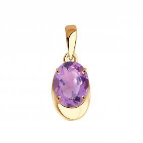 Золотая подвеска Александра п1013-3ск с аметистом п1013-3ск фото