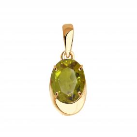 Золотая подвеска Александра с ситаллом цвета Султанит п1013-48ск п1013-48ск фото