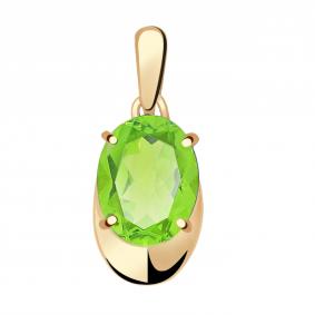 Золотая подвеска Александра п1013-5ск с хризолитом п1013-5ск фото