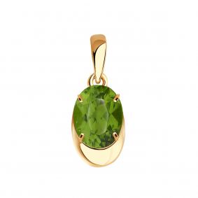 Золотая подвеска Александра п1013-67ск с хризолитом п1013-67ск фото