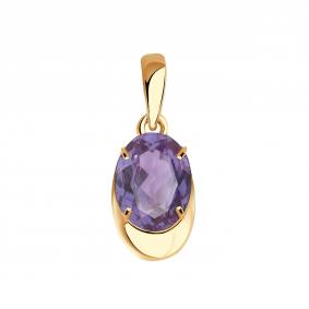 Золотая подвеска Александра п1013-9ск с александритом п1013-9ск фото