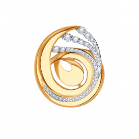 Золотая подвеска Александра п1042ск с фианитом п1042ск фото