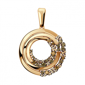 Золотая подвеска Александра п1047-20ск-ш с фианитом п1047-20ск-ш фото