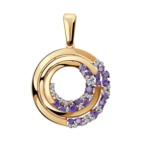 Золотая подвеска Александра п1047-20ск с фианитом п1047-20ск фото