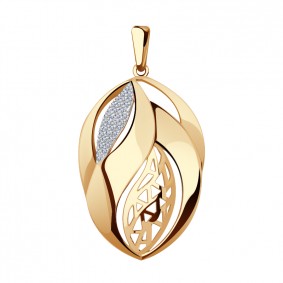 Золотая подвеска Александра п1057ск с фианитом п1057ск фото