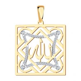 Золотая подвеска Александра п1058ск с фианитом п1058ск фото