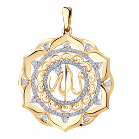 Золотая подвеска Александра п1076ск с фианитом п1076ск фото