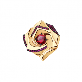 Золотая подвеска Александра п1079-30ск-р с фианитом и рубиновым корундом п1079-30ск-р фото